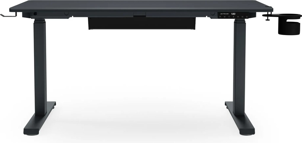 Elektrický stôl s nastavením výšky ergonomický antracitový,1200x600 mm: ARIA