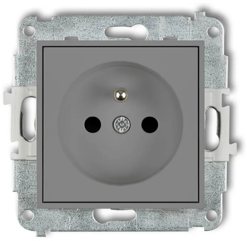 Zásuvka jednoduchá Z/U sivá mat 27MGP-1ZP