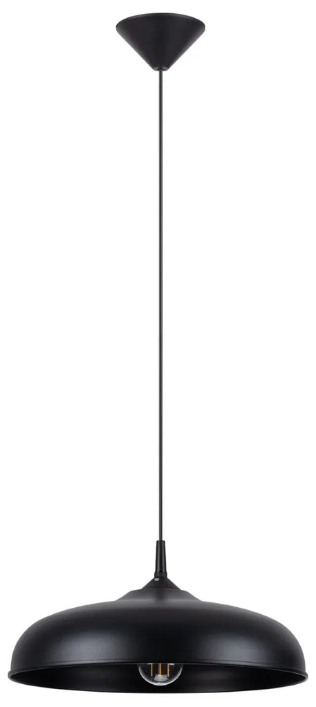 Závesné svietidlo Gina, 1x čierne kovové tienidlo