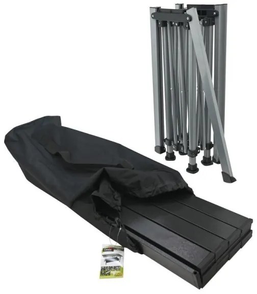 Skladací kempingový stôl 123x55cm antracit