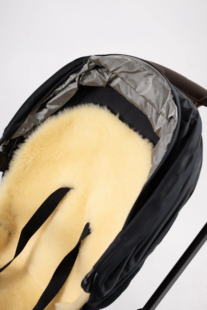 Podložka do kočíka z pravej kože Relugan