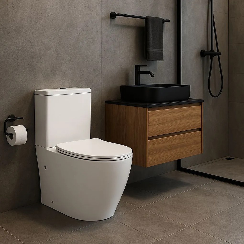 Erga Siena, WC kombi misa s nádržkou vrátane splachovacej súpravy 620x365x820 mm + toaletné sedadlo, biela lesklá, ERG-V03-SIENA-RIM-WH