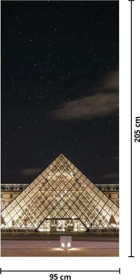 Fototapeta na dvere - Louvre v noci (95x205cm)