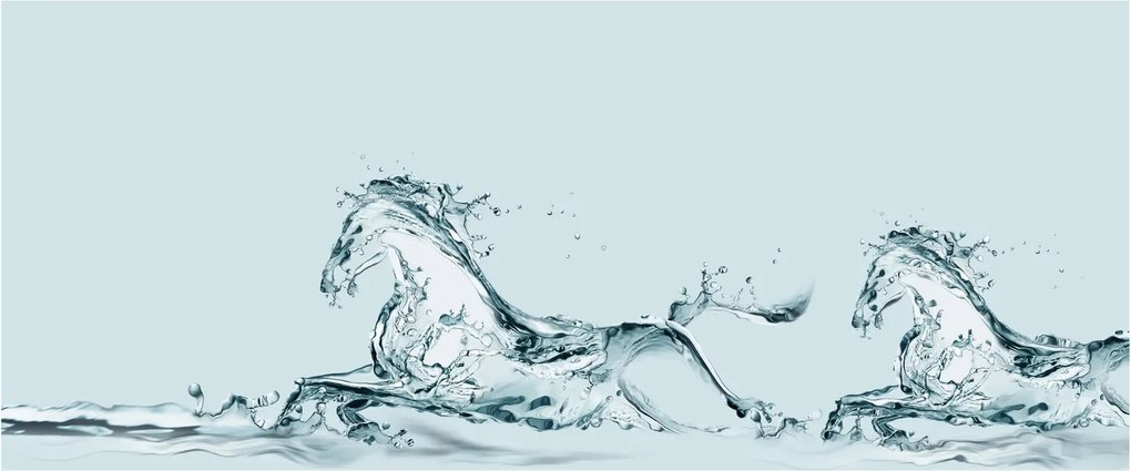 Obraz - Kone z kvapiek vody (120x50 cm)