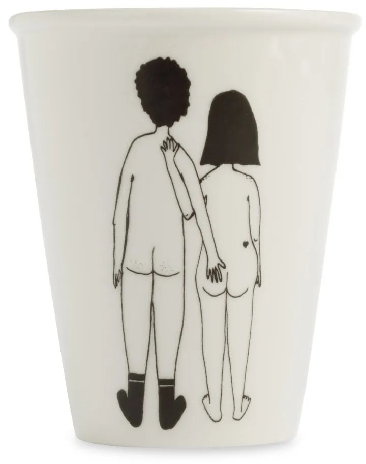 helen b Porcelánový hrnček Naked Couple Back 220 ml