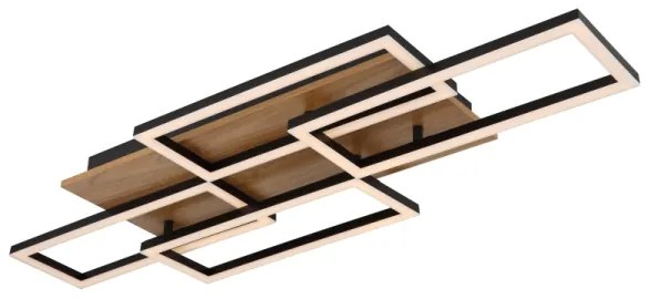 Globo 67359-40 -LED stmievateľné stropné svietidlo JEFFRY 40W/230V 32,5x87,5 cm hnedá/čierna+DO