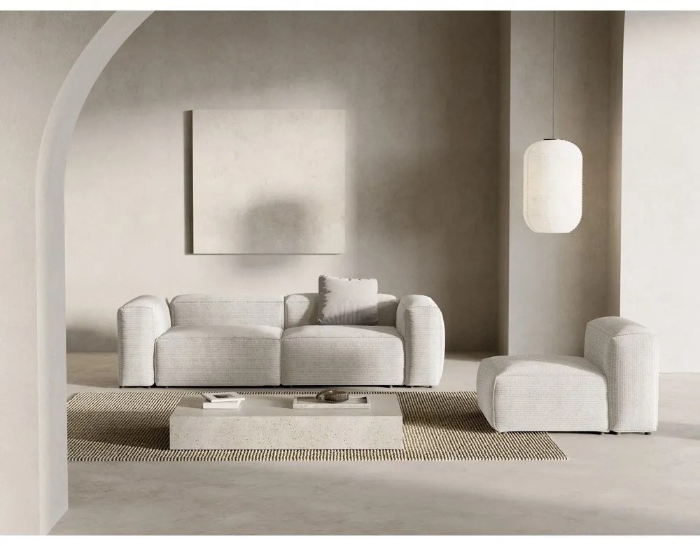 Béžová menčestrová pohovka 264 cm Bergamo – Cosmopolitan Design