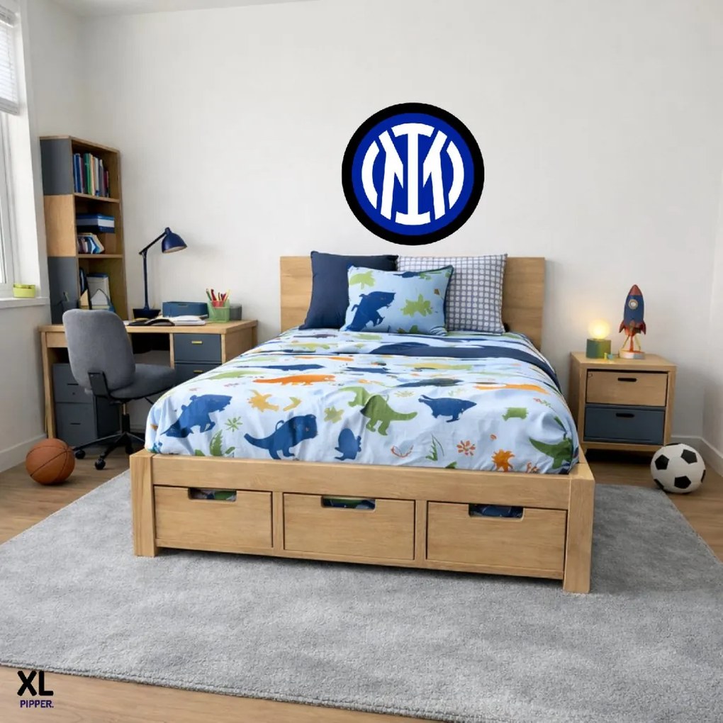 Textilná nálepka na stenu - logo "Inter Miláno" Veľkosť: 60 cm
