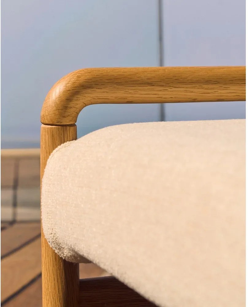 Lavica v krémovej a prírodnej farbe Macaret – Kave Home