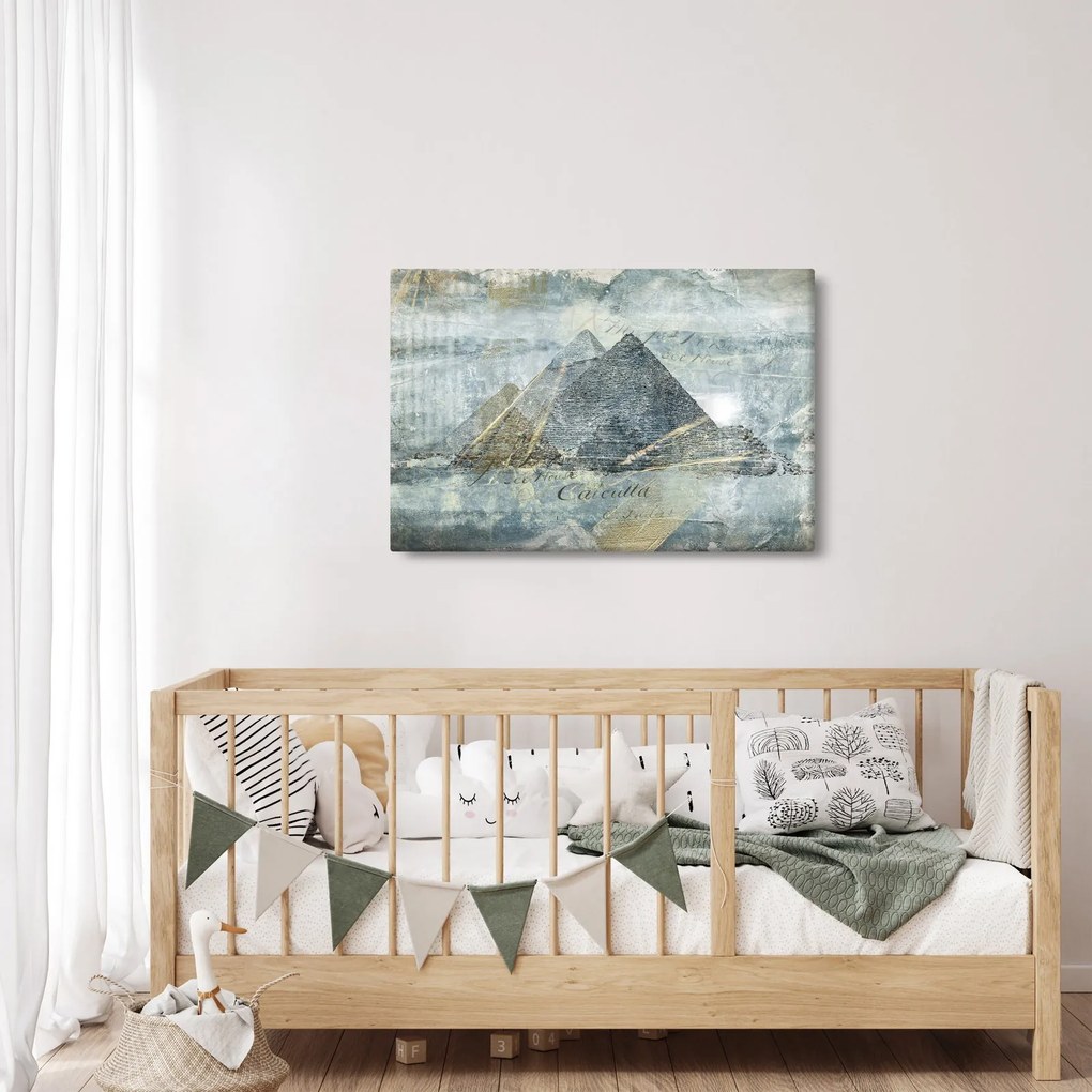 Obraz - Pyramídy v modrom filtri (90x60 cm)