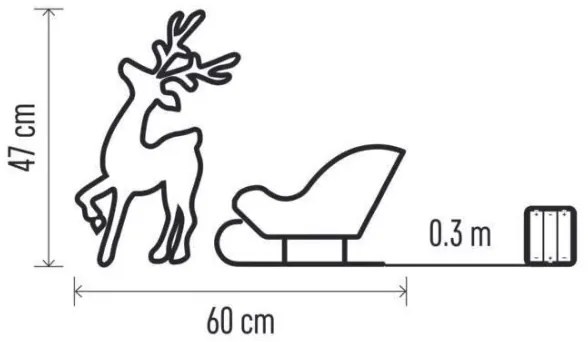LED Vianočná dekorácia LED/3xAA teplá biela