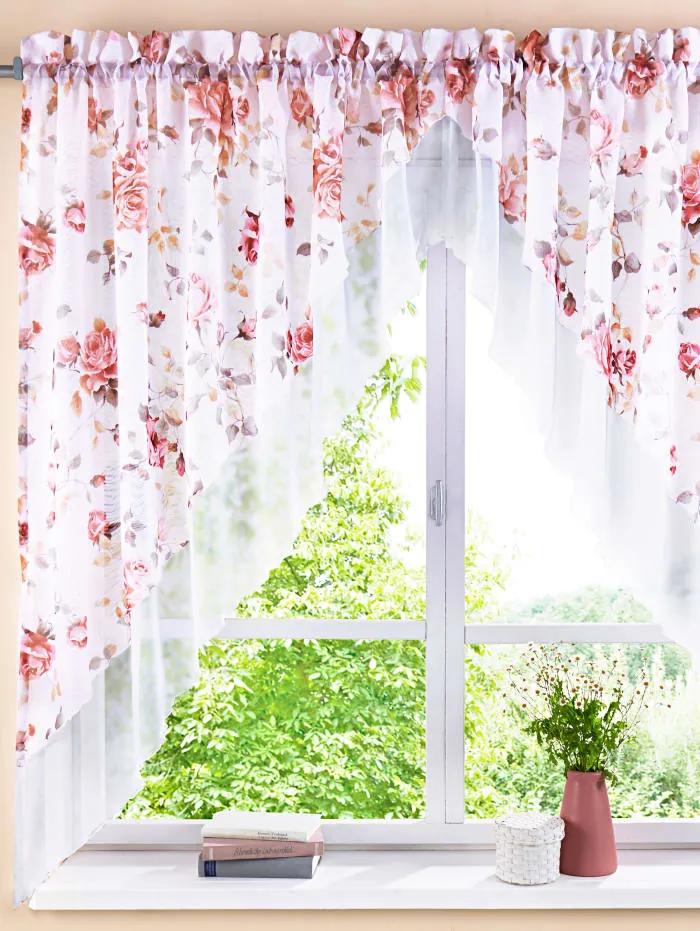 Záclona 'Rosemarie' Home Wohnideen biela-ružová