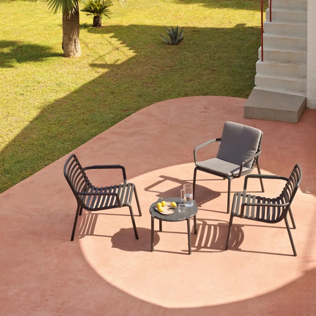 DOGA ARMCHAIR RELAX záhradná stolička s podrúčkami antracite