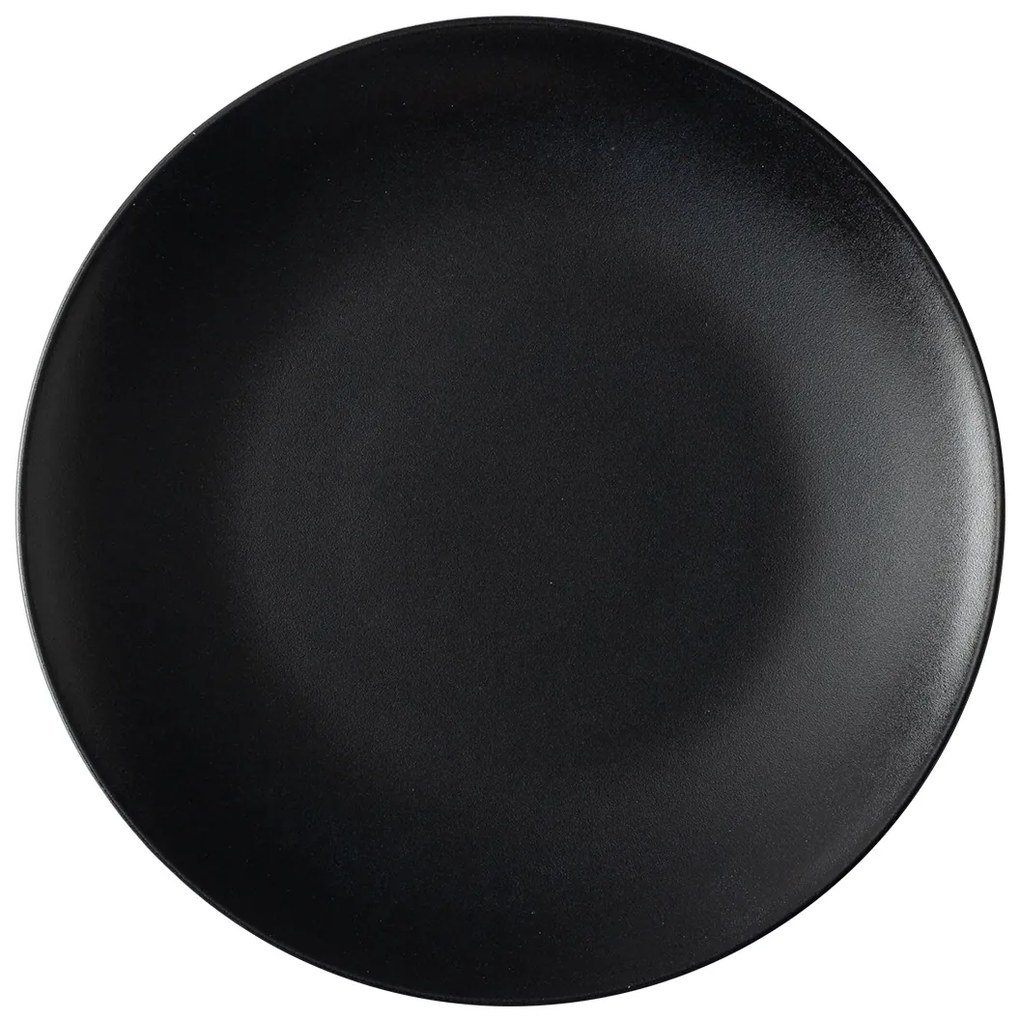 Tanier plytký 27 cm 4 ks — Basic čierny matný - 492780