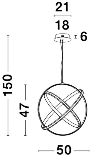 LED luster Pertone 50 čierne