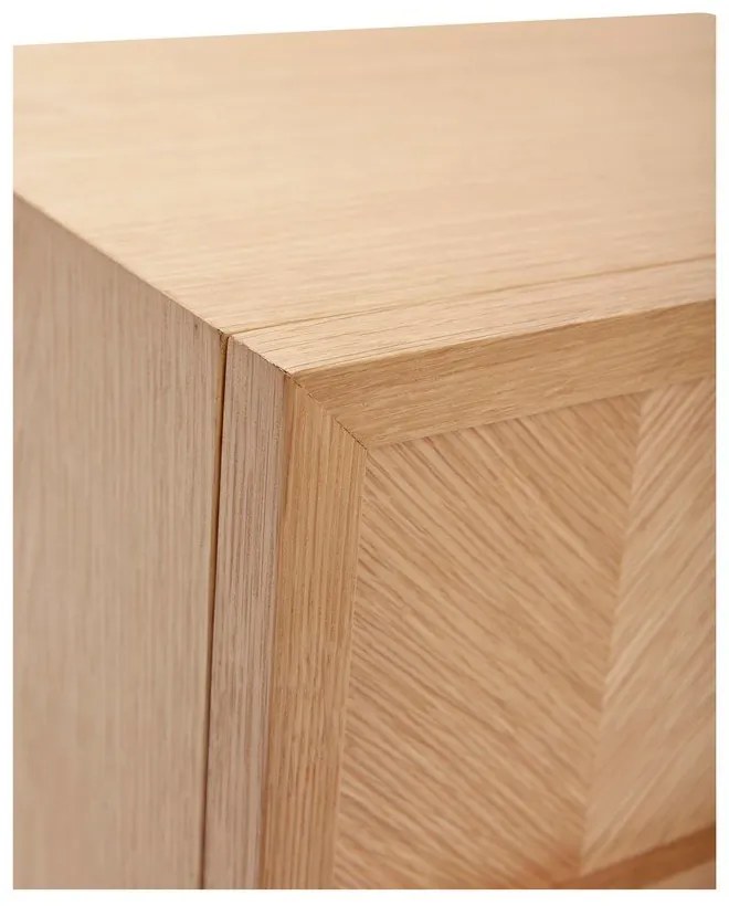 Nočný stolík z dubového dreva v prírodnej farbe Herringbone – Hübsch