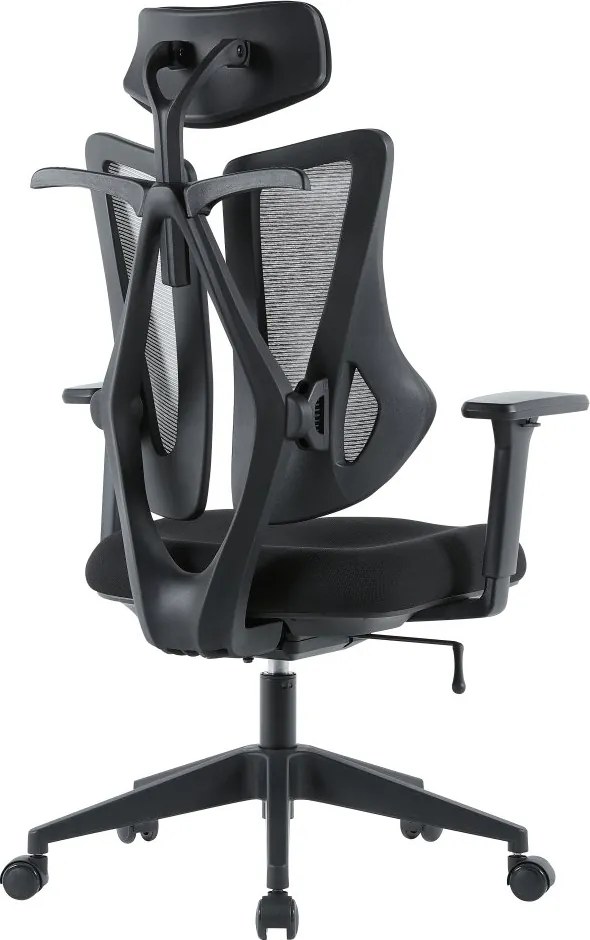 Herná ergonomická stolička ERACER H3246 — sieť / látka, sivá / čierna