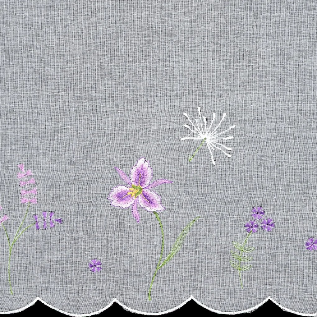 KRÁTKA ZÁCLONA NA PÚTKACH INESA 150X40 CM KVETY