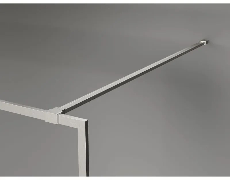 Mexen, Mexen Kioto-XF sprchová stena s rámom 60 x 202 cm, matná 10 mm, matný nikel - 800-060-104-97-30-X