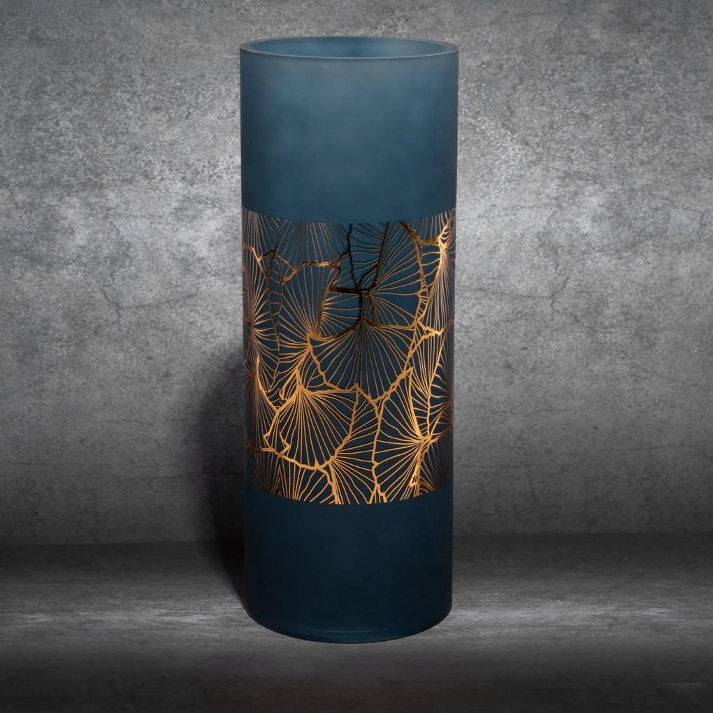 Dekoračná váza MUSA 15x40 cm tyrkysová