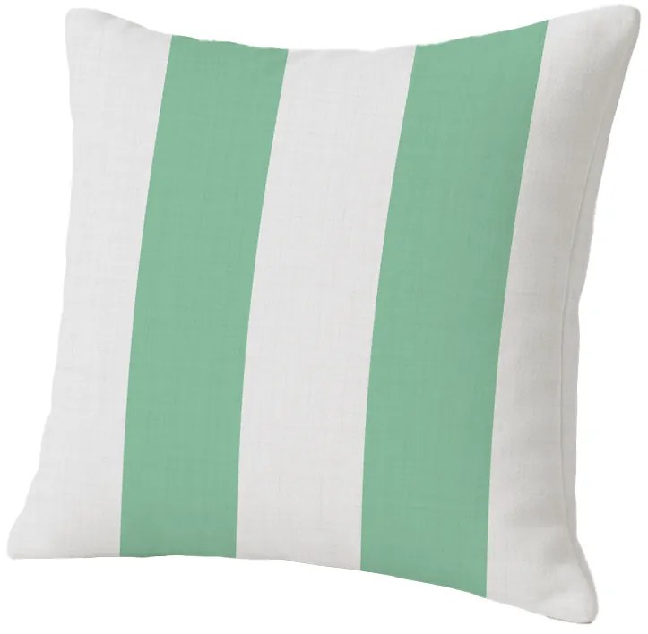 Sada 2 ks dekoračných obliečok na vankúš STRIPES 45x45 cm, bielo-zelená