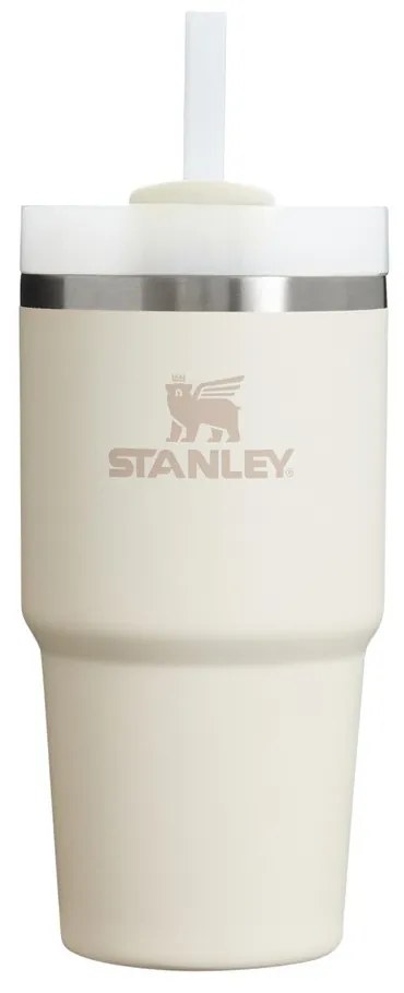 Krémovobiela termoska so slamkou z nehrdzavejúcej ocele 600 ml Quencher H2.0 FlowState Tumbler Cream – Stanley
