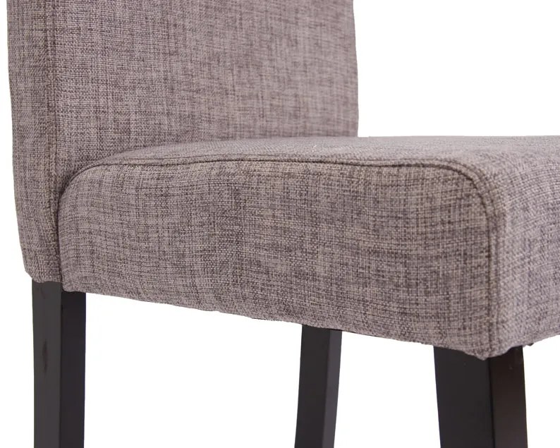 Jedálenská stolička Litta sivá látka (SET 2 ks) - Tmavo hnedá