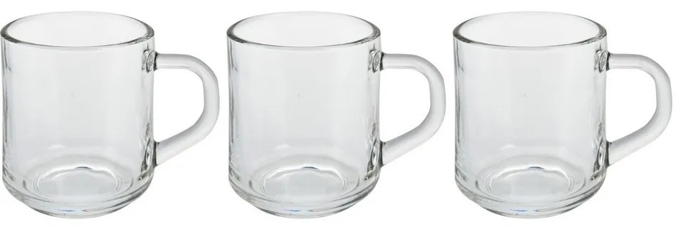 Sada sklenených šálok na kávu Excellent 240 ml, 3 ks