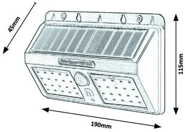 Rabalux OSTRAVA LED solárna lampa 7881