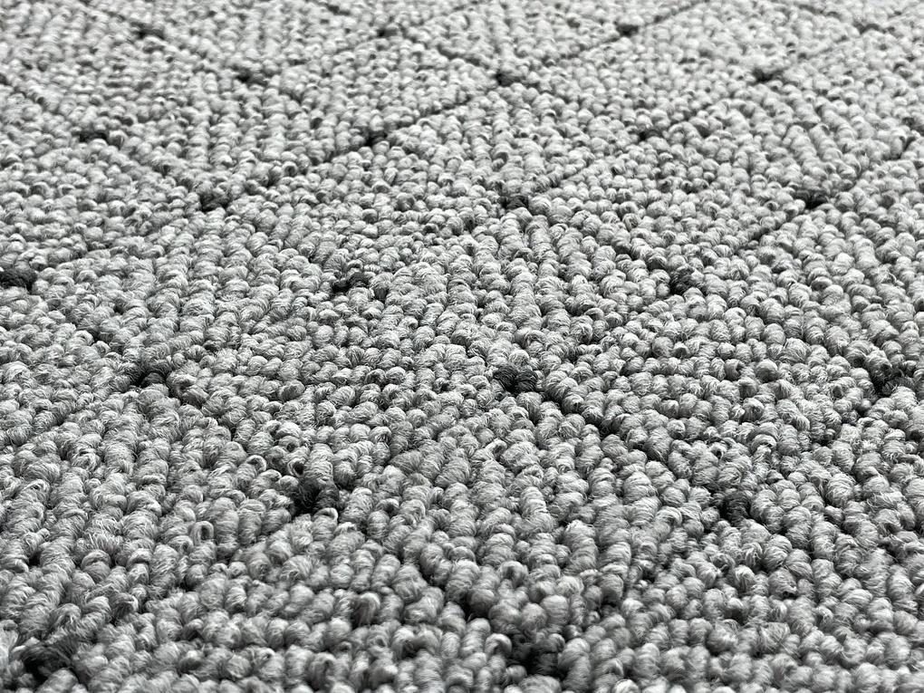 Vopi koberce Kusový koberec Udinese sivý kvietok - 120x120 kvietok cm