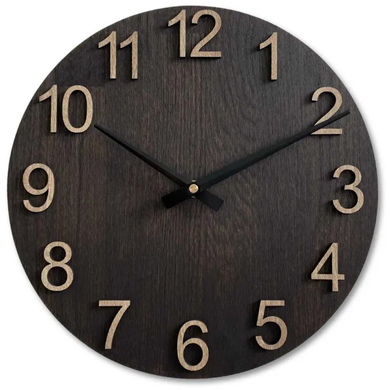 Dizajnové nástenné hodiny z masívneho dreva I SENTOP MAS017-3169-hands/black