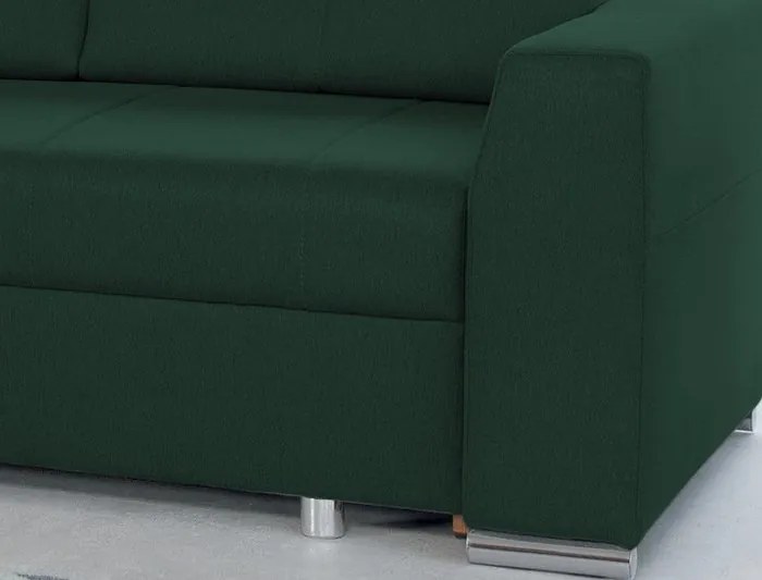 Rohová sedacia súprava Stilo, zelená látka, ľavý roh