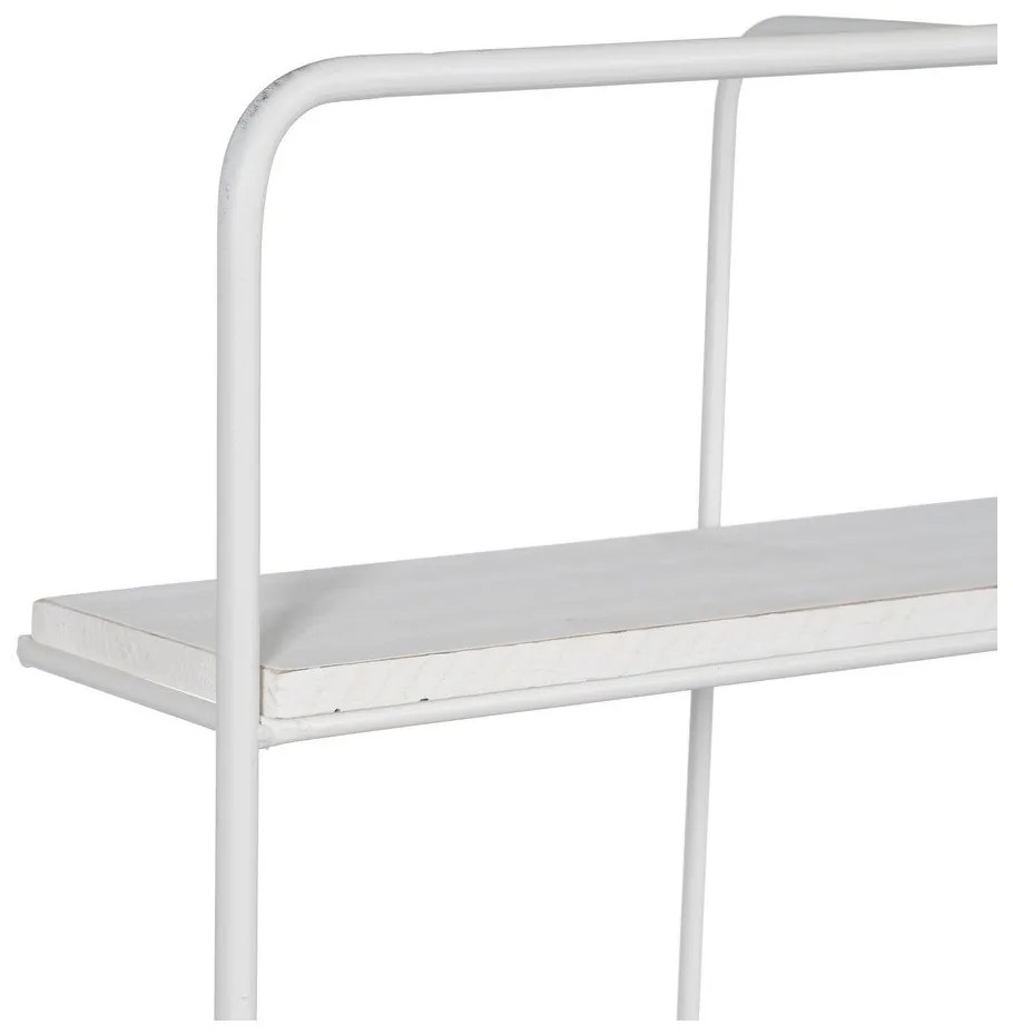 Biela poschodová kovová polica 51 cm – Ixia