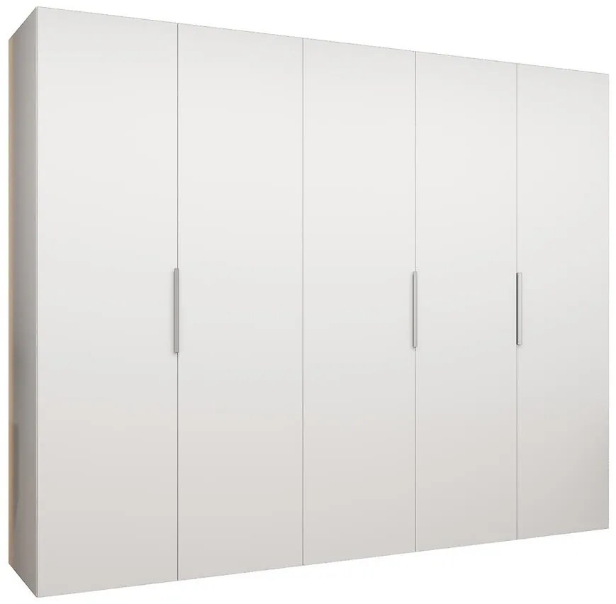 Skriňa Marbella I 250 biela/strieborný