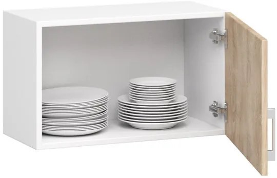 Horná kuchynská skrinka LIMA W60OK biela / dub sonoma