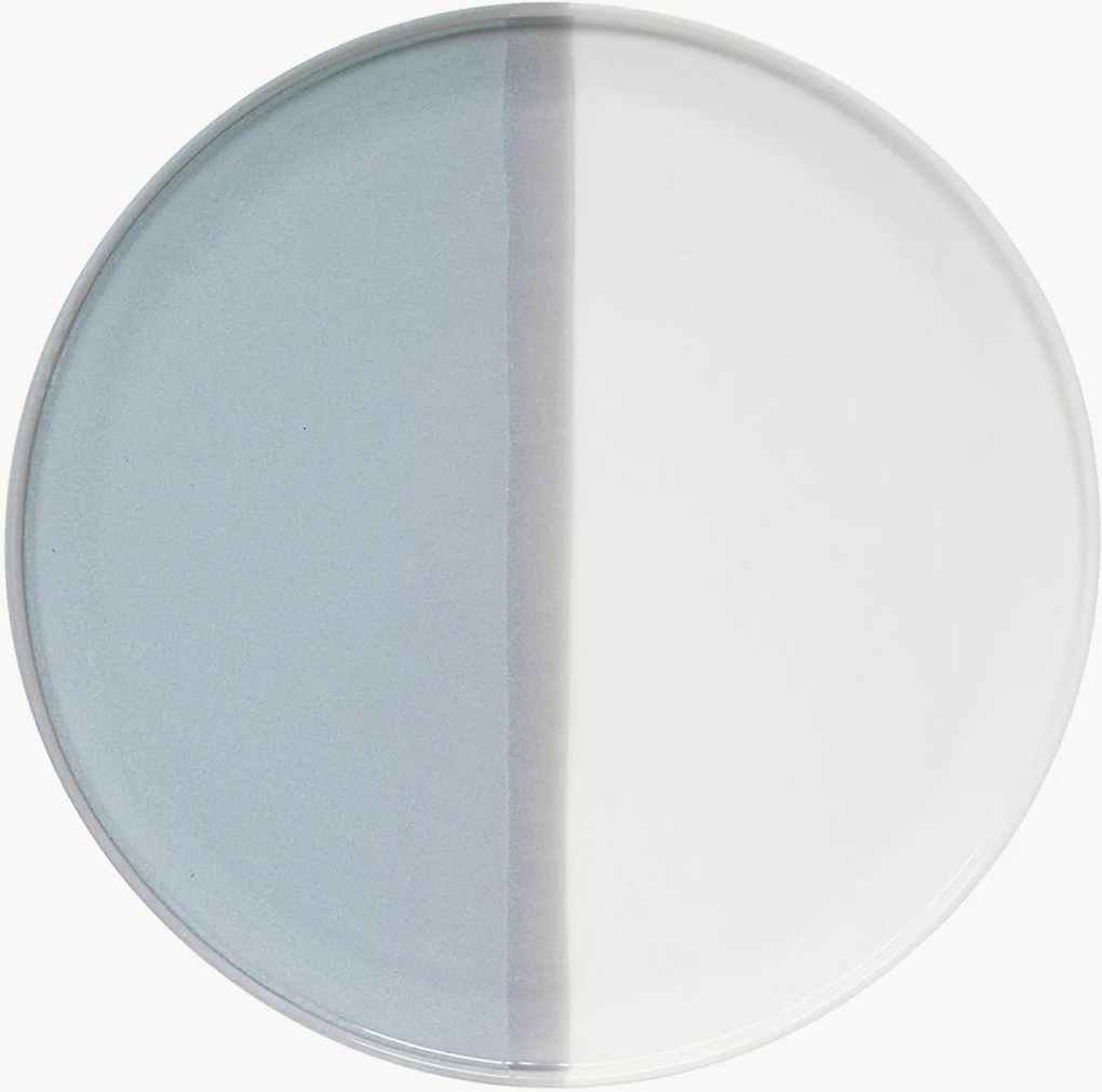 Porcelánové plytké taniere Double, 4 ks