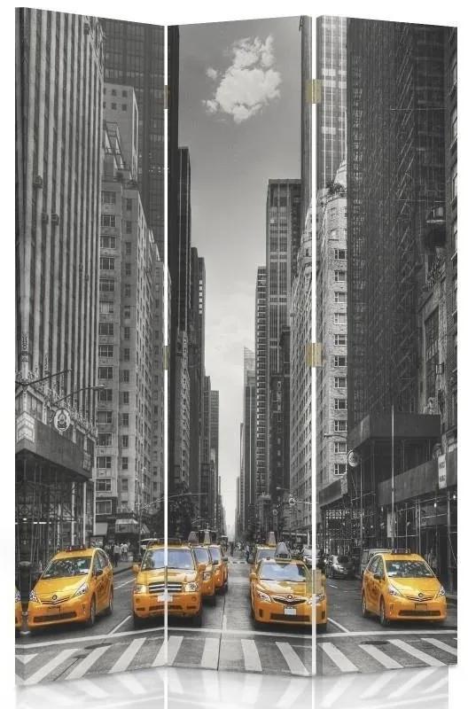 Ozdobný paraván New York - 110x170 cm, trojdielny, obojstranný paraván 360°