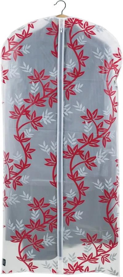Červeno-biely obal na šaty Domopak Living, dĺžka 135 cm