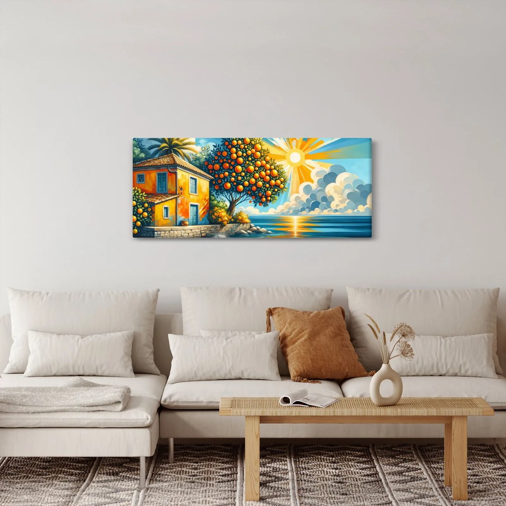 Obraz - Dom s pomarančmi I. (120x50 cm)