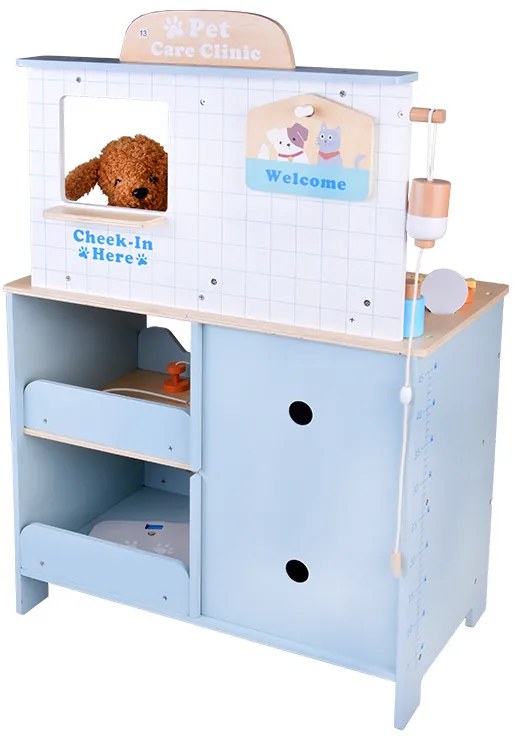 Jokomisiada Wooden Veterinary Clinic – Vet Clinic with Puppy + Accessories ZA5939