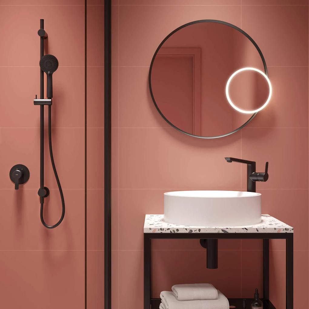 Deante Arnika, Podomietkový sprchový set s posuvnou tyčou, čierna matná, NAC_N9TP