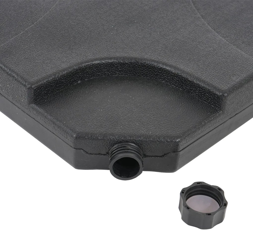 Slnečník Acerra Ø 3m polyester/oceľ - zeleno-citrónová so stojanom