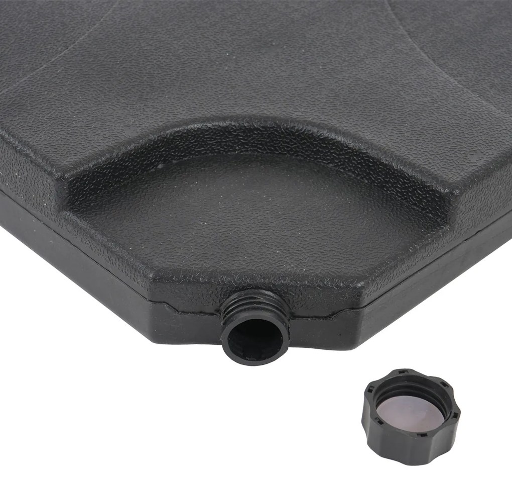 Slnečník Acerra Ø 3m so záťažou - polyester/oceľ - zeleno-citrónová