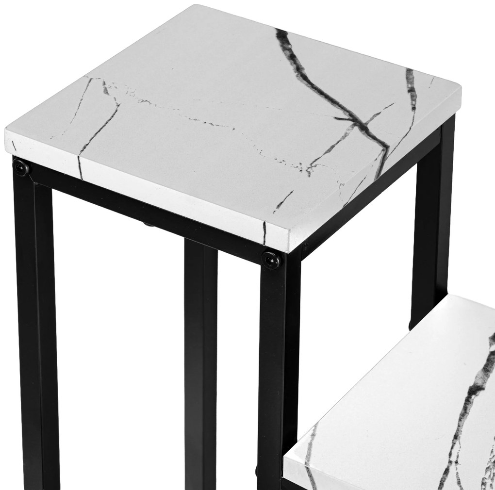 Kvetinový stojan Mogren biely mramor