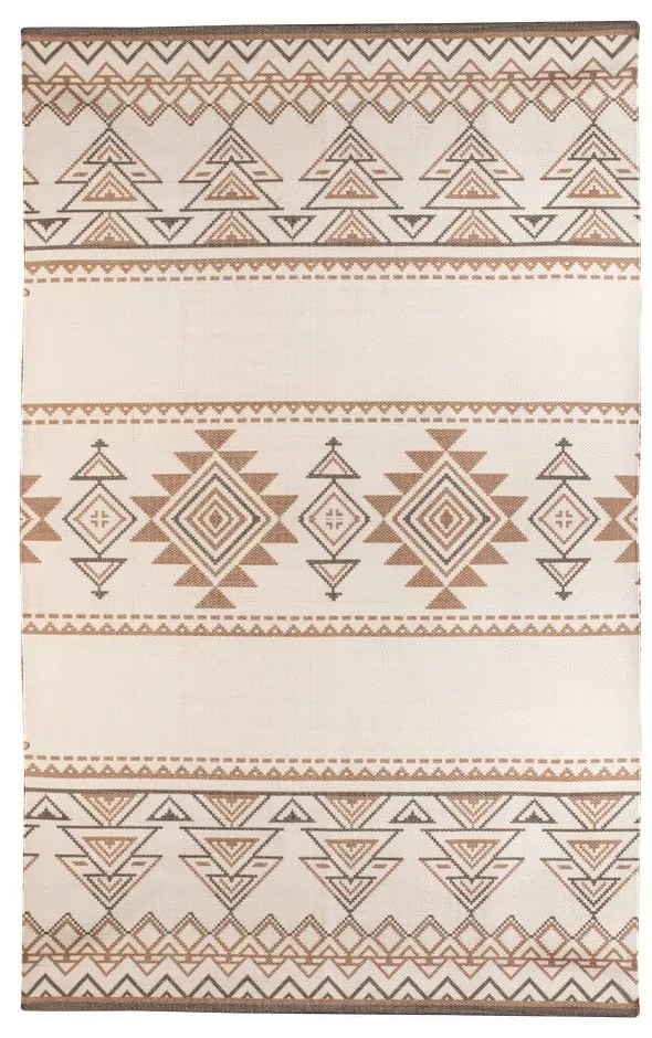 Béžovohnedý obojstranný vonkajší koberec z recyklovaného plastu Green Decore Afra, 90 x 150 cm