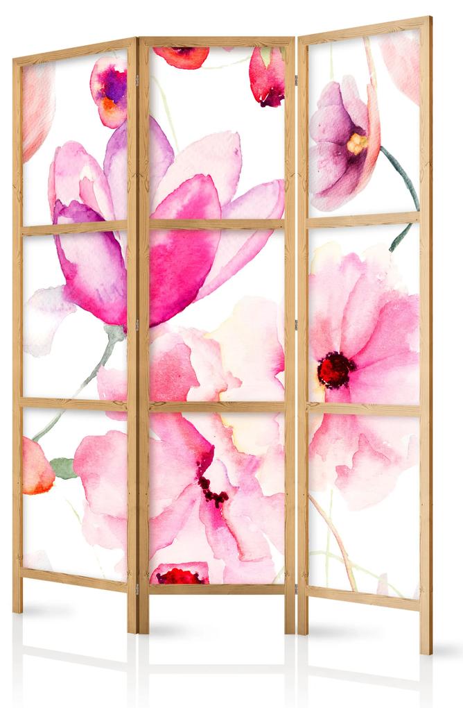 Artgeist Japonský paraván - Floral Bliss I Veľkosť: 135x161