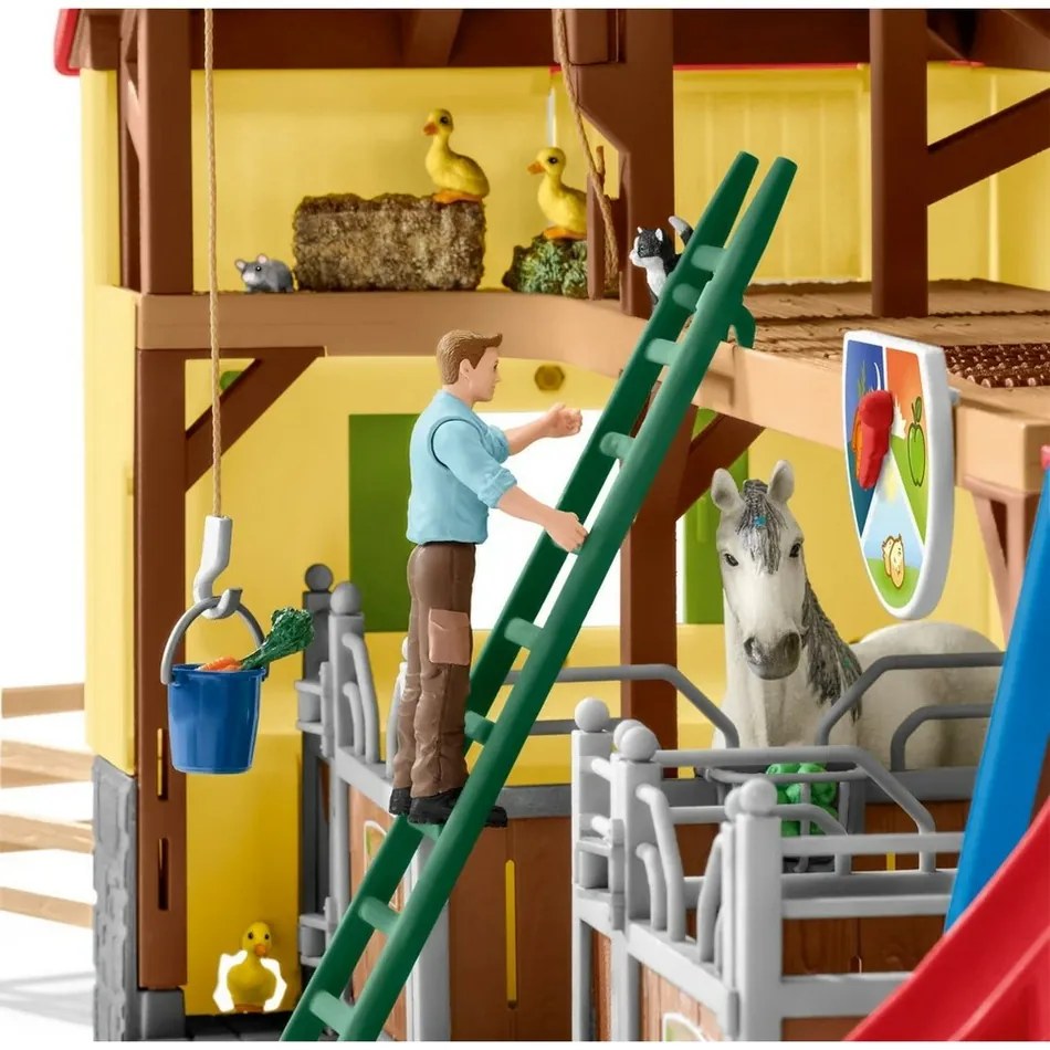 Schleich 42485 Stajňa pre kone s príslušenstvom, 60 x 40 x 29,5 cm