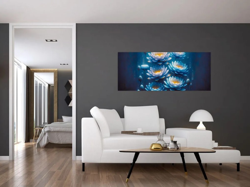 Obraz - Lekná pod hladinou (120x50 cm)