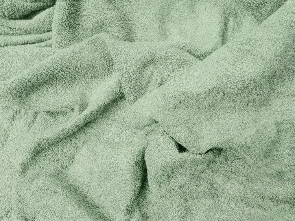 Fleecová napínacia obliečka MOLTON svetlozelená 90 x 200 cm