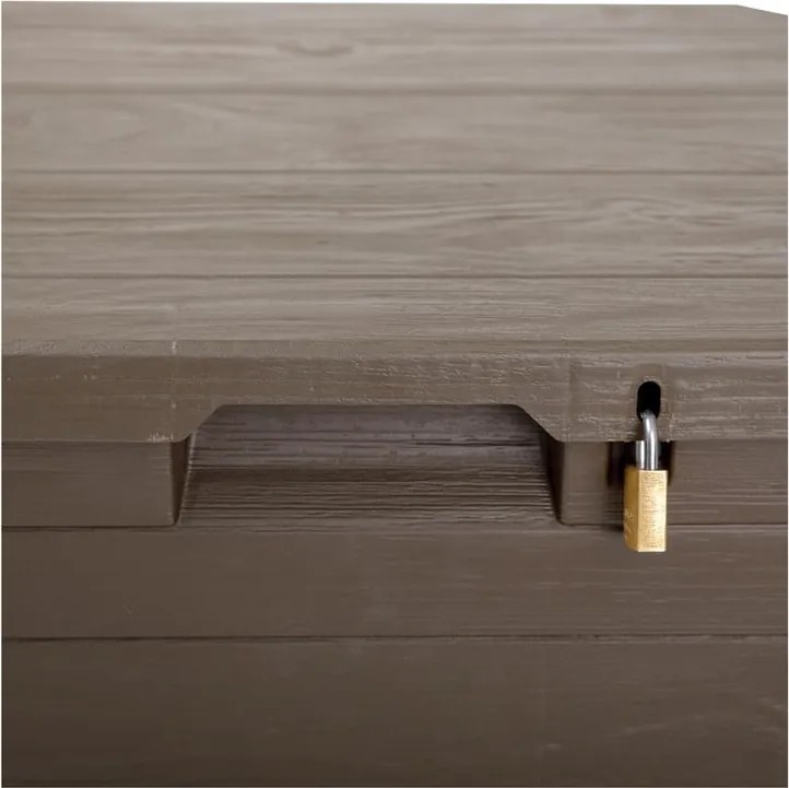 Tmavohnedý záhradný úložný box Woodys – Toomax